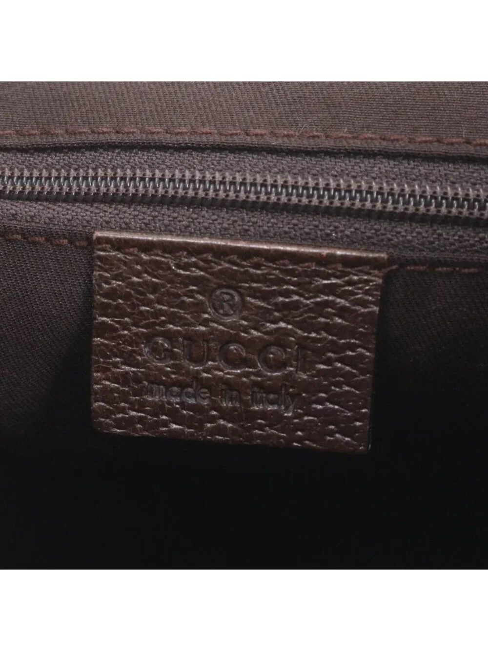 Gucci GG Canvas Leather Shoulder Bag Crossbody Messenger Business Brown